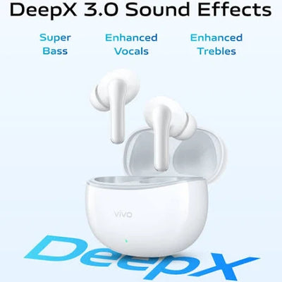 vivo TWS 3e, Wireless Bluetooth Headphones, ANC, Noise Cancelling, 42H Battery Life with Quick Charge, Dual Device Connection, 88ms Low Latency for Gaming, IP54 - Unboxed