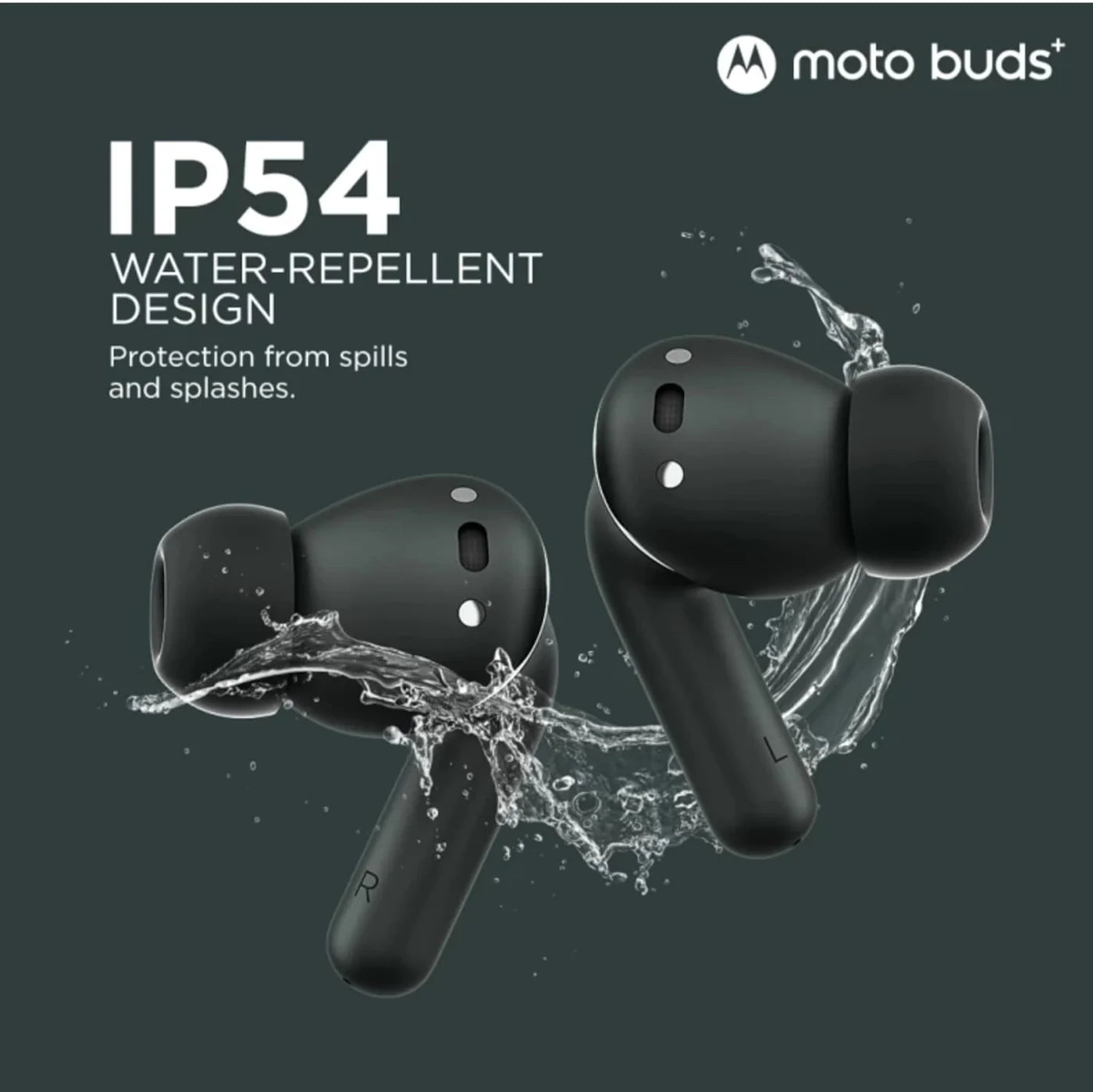 Moto Buds+| Sound by Bose, Dual Dynamic Drivers, 48dB ANC, Head Tracking Bluetooth Headset (True Wireless)-Unboxed