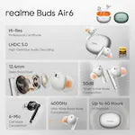Realme Buds Air 6 True Wireless Earbuds – 50dB ANC, 40H Playtime, 12.4mm Bass Driver (Flame Silver)